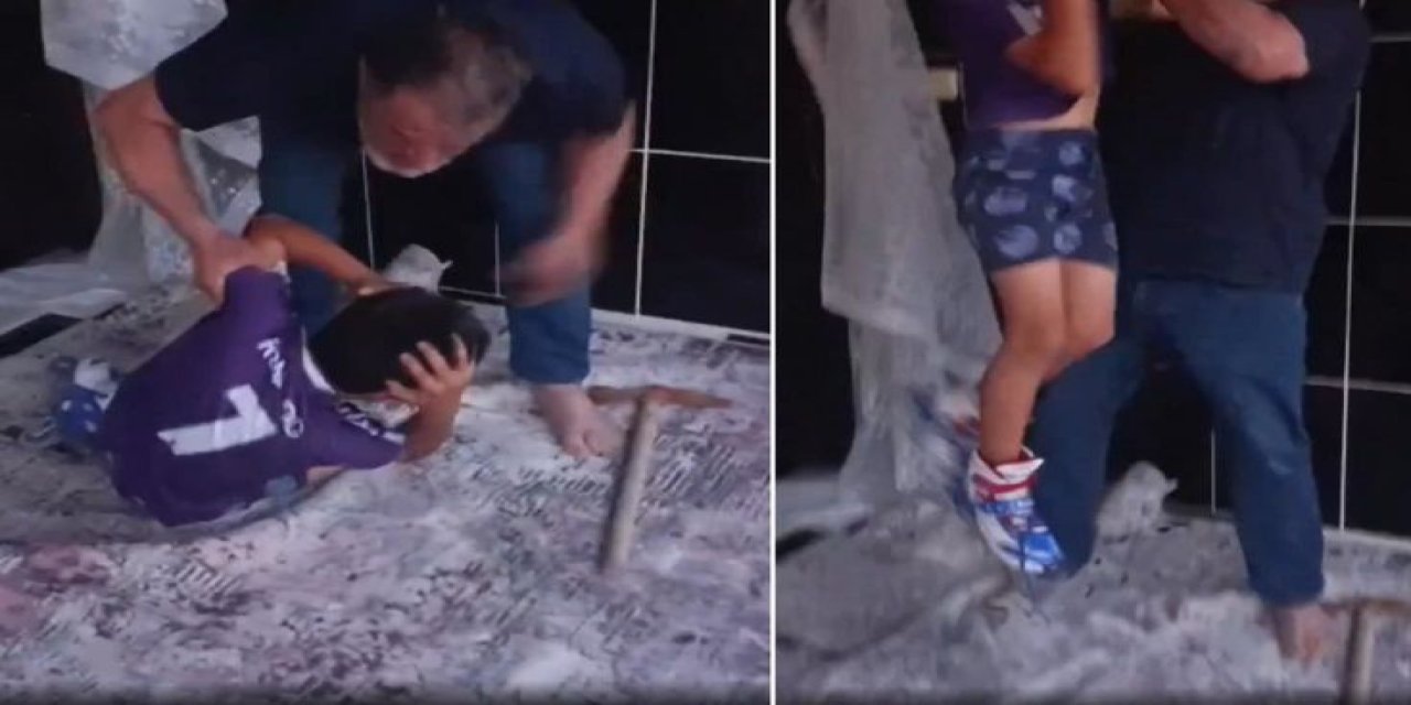Türkiye'yi Ayağa Kaldıracak Görüntü! Savunmasız Çocuğu Darp Etti