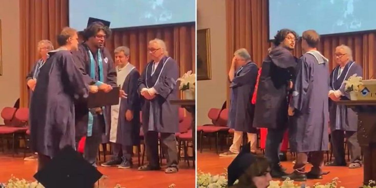 Boğaziçi Üniversitesi Mezuniyet Töreninde Gerginlik! Akademisyeni Böyle Protesto Etti