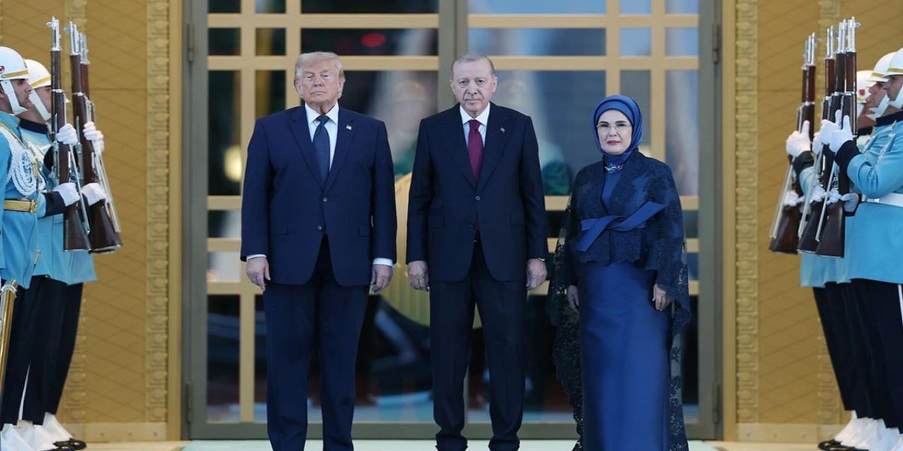 Beştepe'de Resepsiyon! Erdoğan Çifti, Trump'ı Karşıladı