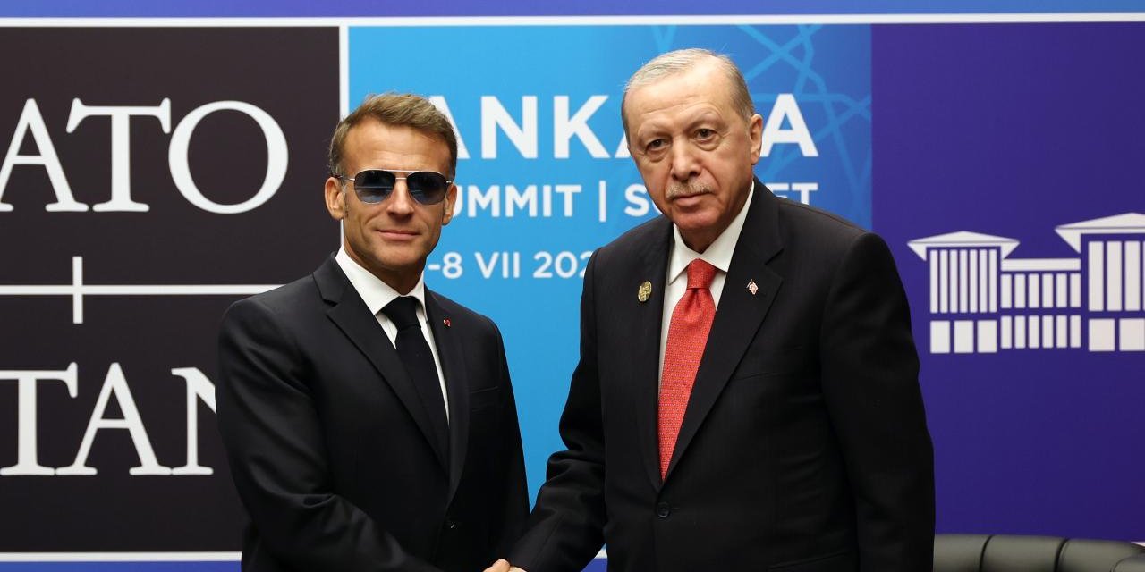 Cumhurbaşkanı Erdoğan, Macron İle Görüştü