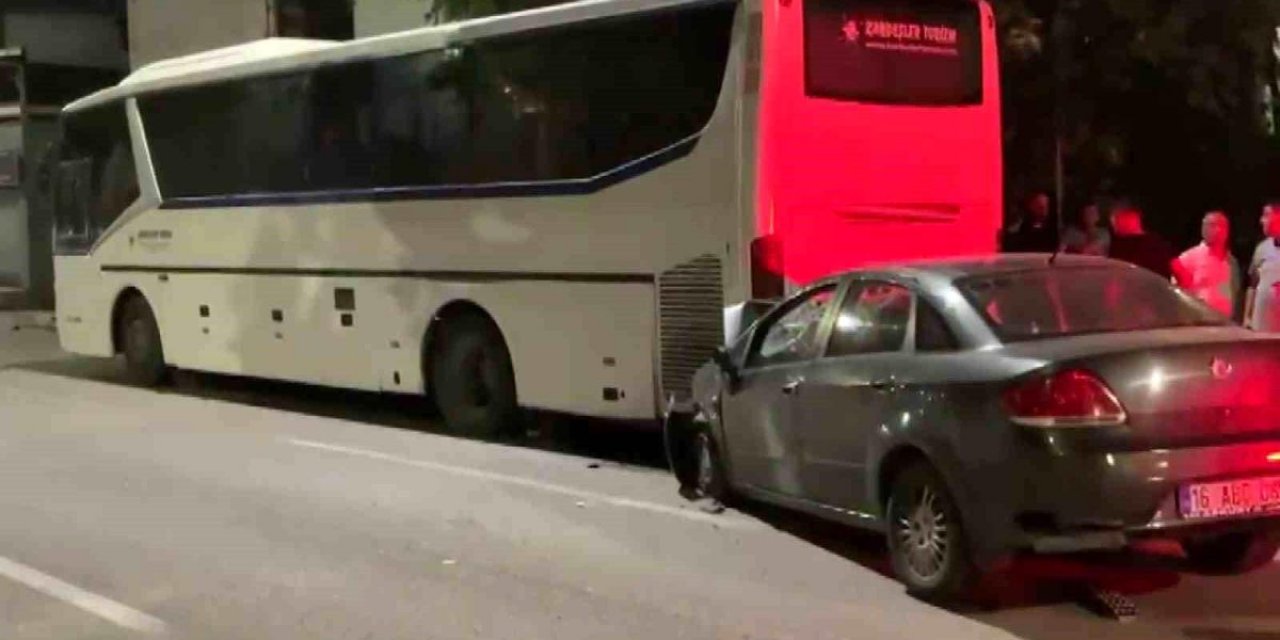 Bursa'da Alkollü Sürücü Kaza Yaptı