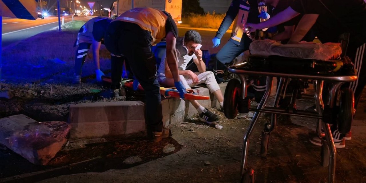 İnegöl'de Motosiklet Kazası: Sürücü Ağır Yaralı