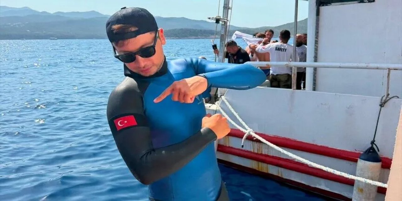 Milli Sporcu Görkem Gedik, Serbest Dalışta Türkiye Şampiyonu Oldu