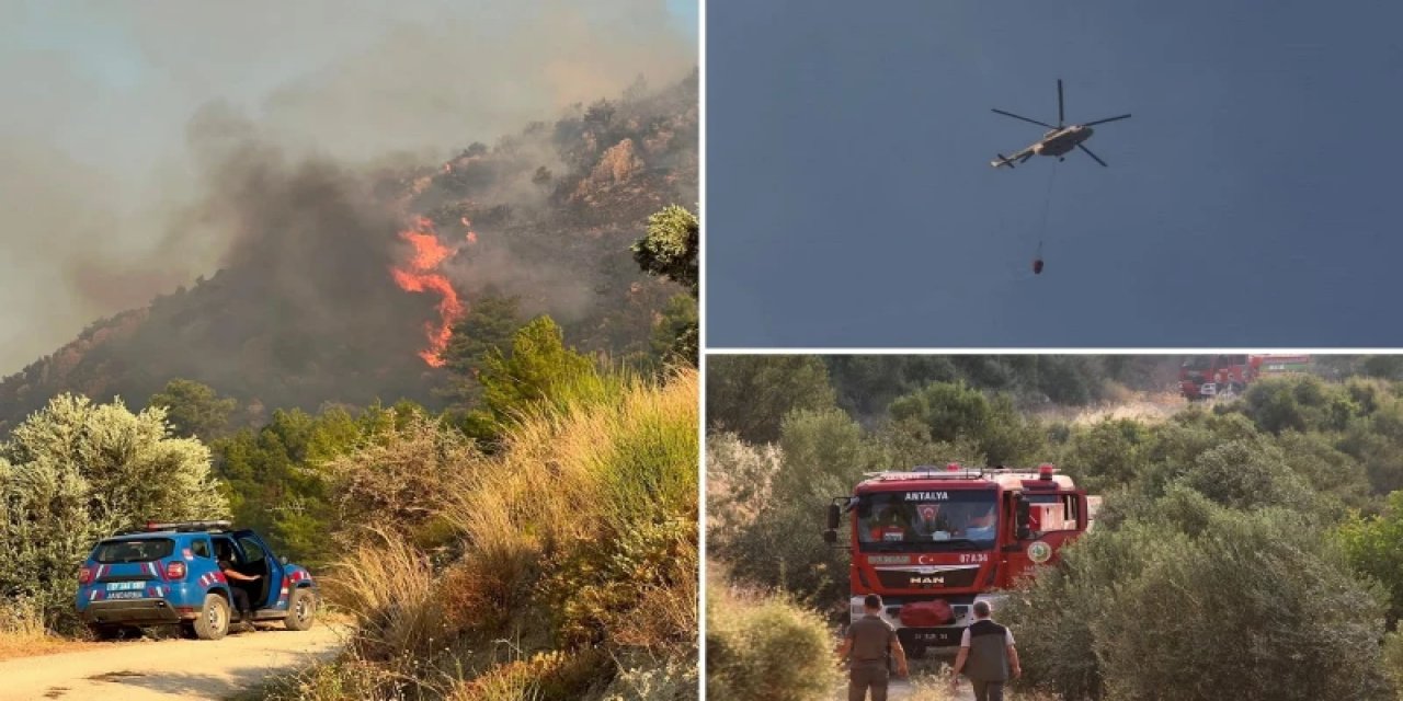 Antalya'daki Orman Yangınına Müdahale Sürüyor