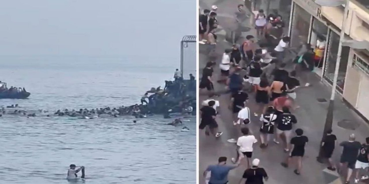 İspanya'da Düzensiz Göçmen Krizi! Yüzerek Geldiler, Şehri Karıştırdılar