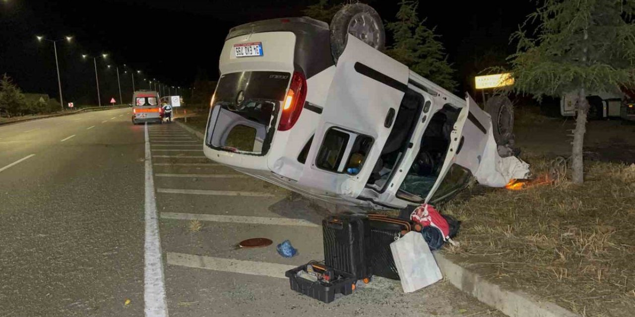 Samsun'da Takla Atan Araçta 5 Yaralı