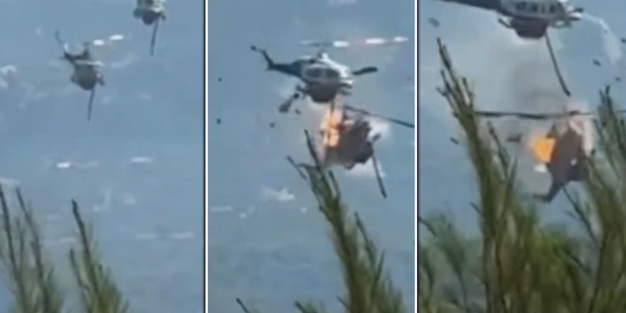 Yunanistan'da Orman Yangınlarına Müdahalede Facia: 2 Helikopter Havada Çarpıştı
