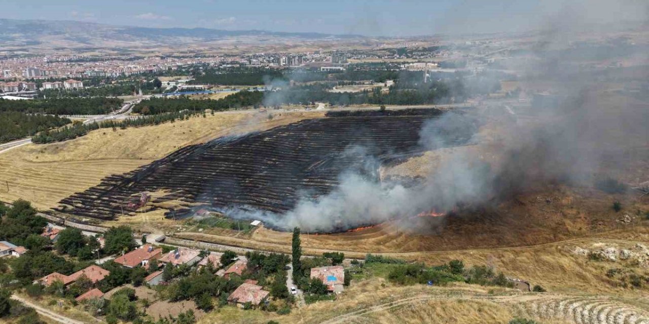 Çorum’da Korkutan Örtü Yangını: 40 Dönüm Alan Zarar Gördü