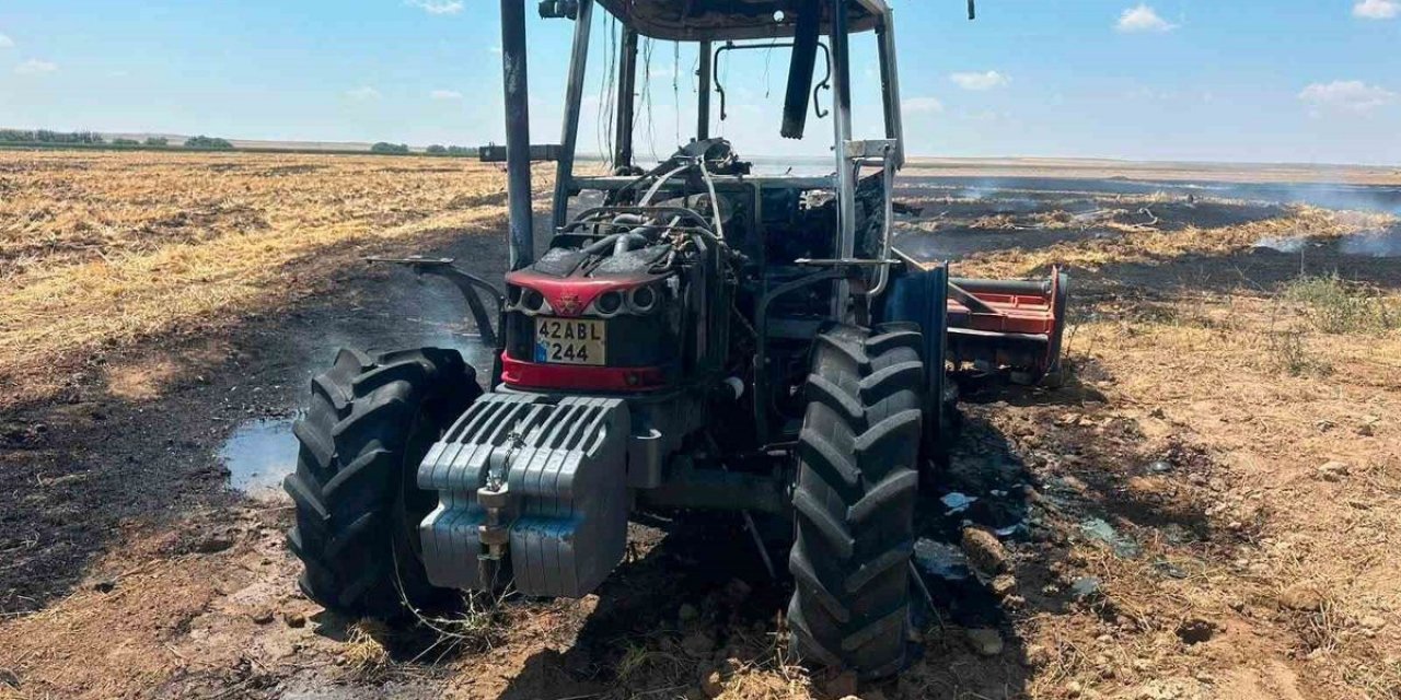 Kulu'da Traktör Yangını