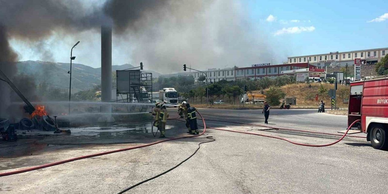 Orhangazi'de Lastik Tamircisinde Yangın