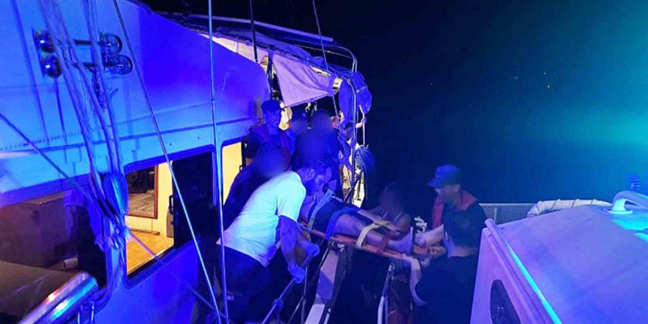Marmaris'te Yaralı Vatandaşın Tahliyesi