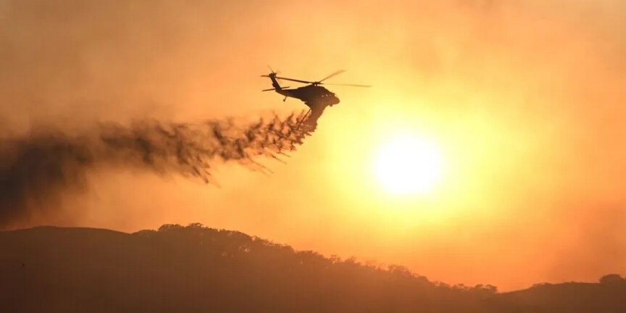 ABD'nin Utah Eyaletinde Orman Yangınına Müdahale Eden Helikopter Düştü