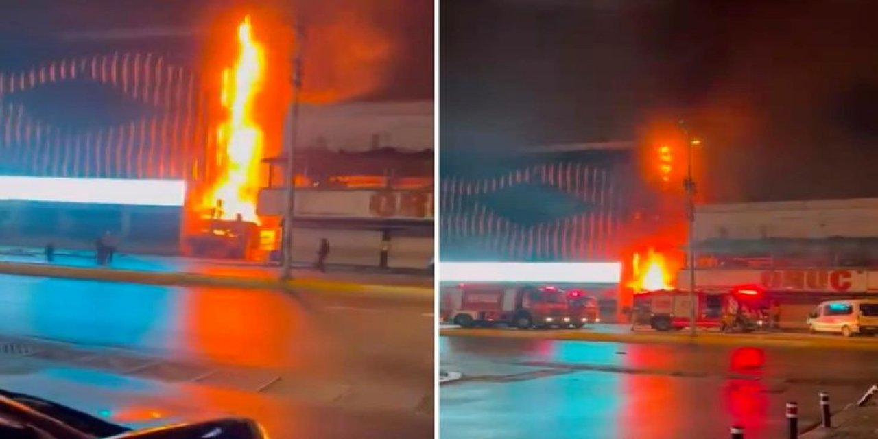 AVM'de Korkutan Yangın: İçeride Başlayan Alevler Binayı Sardı