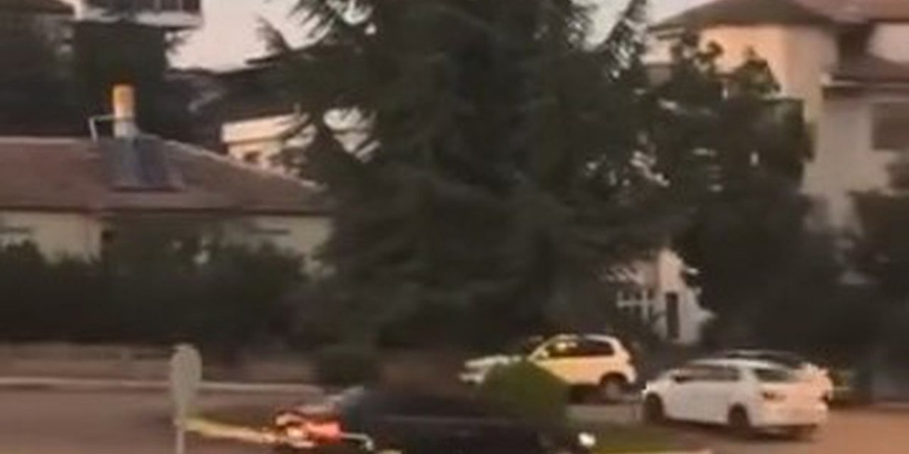 Elazığ'da Drift Yapan Sürücü Kamerada