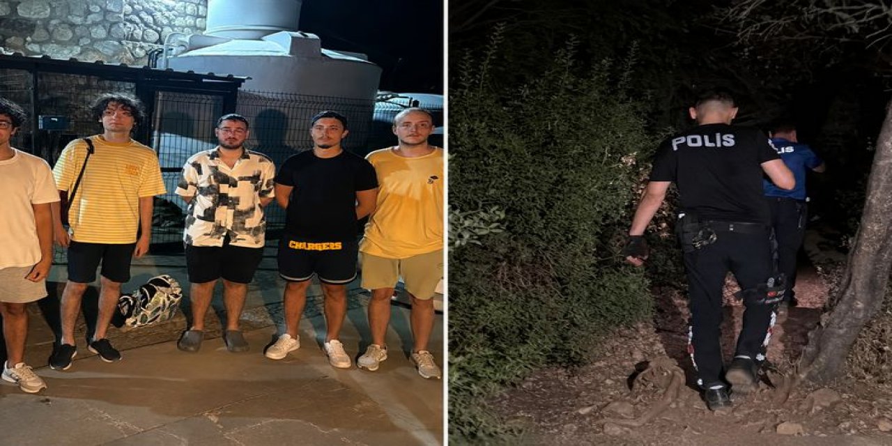 Bodrum'da 5 Genç Mahsur Kaldı