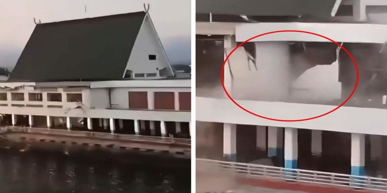 Endonezya'da 7,7'lik Deprem! Dehşete Düşüren Anlar Kamerada