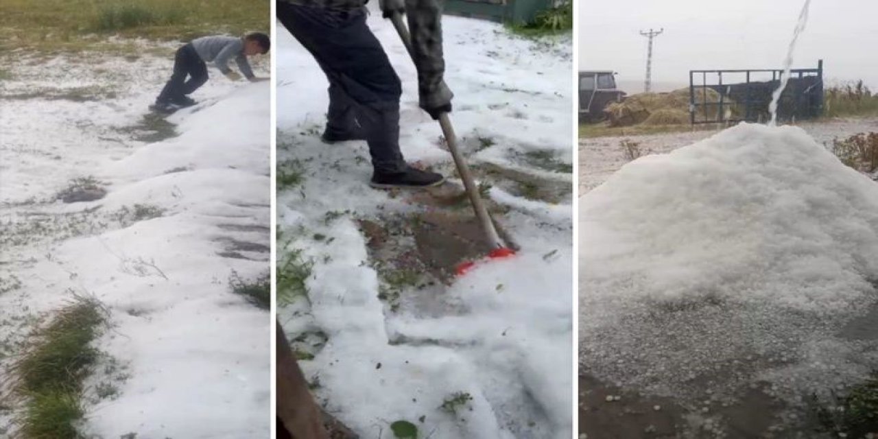 Kars'ta Ağustos Ayında Dolu Yağışı