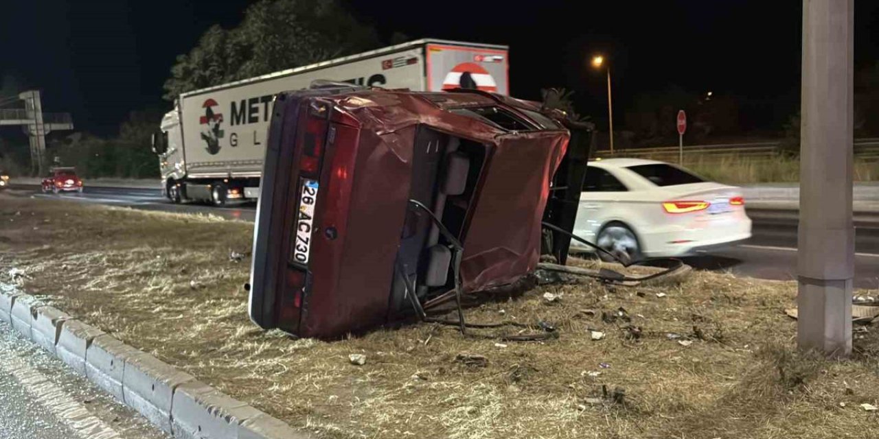Eskişehir'de Takla Atan Araçta 1 Yaralı