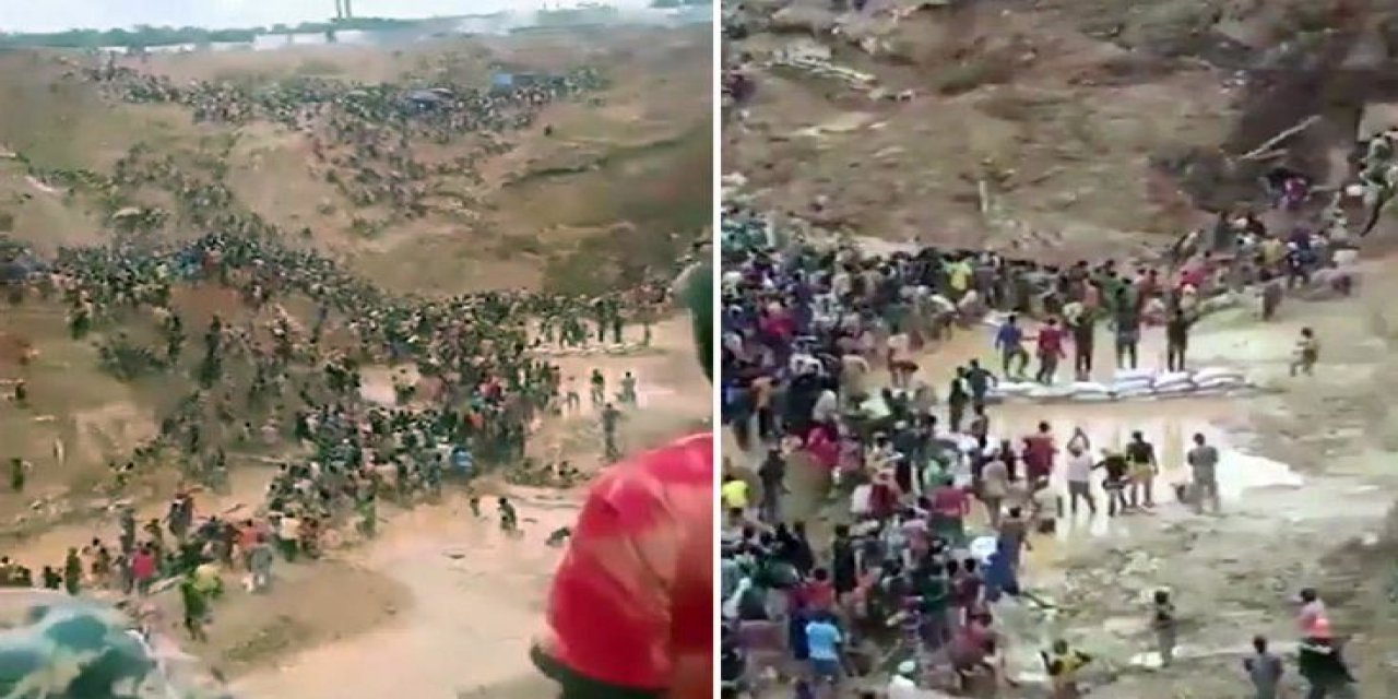 Toprağın Onlarca İnsanı Diri Diri Yuttuğu An Kamerada
