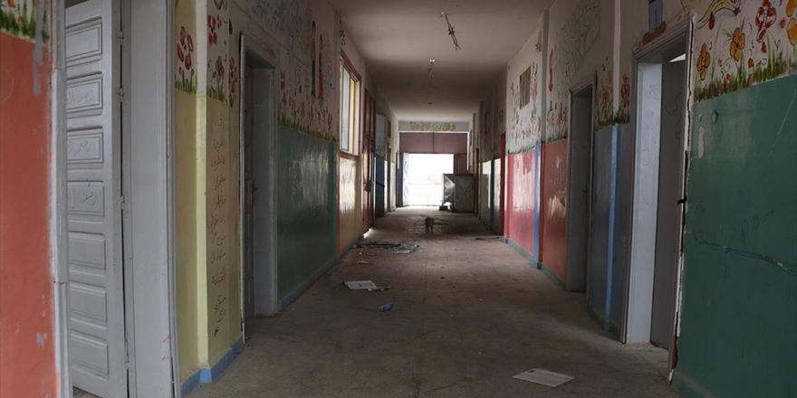 Ypg/pkk'nın Tel Abyad'da Tünel Kazarak Karargaha Çevirdiği Okul Görüntülendi