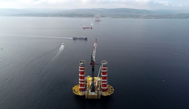 Çanakkale Köprüsü’nde ayaklar yükseliyor