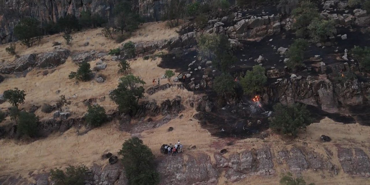 Hakkari'de Orman Yangını Köylüler Tarafından Söndürüldü