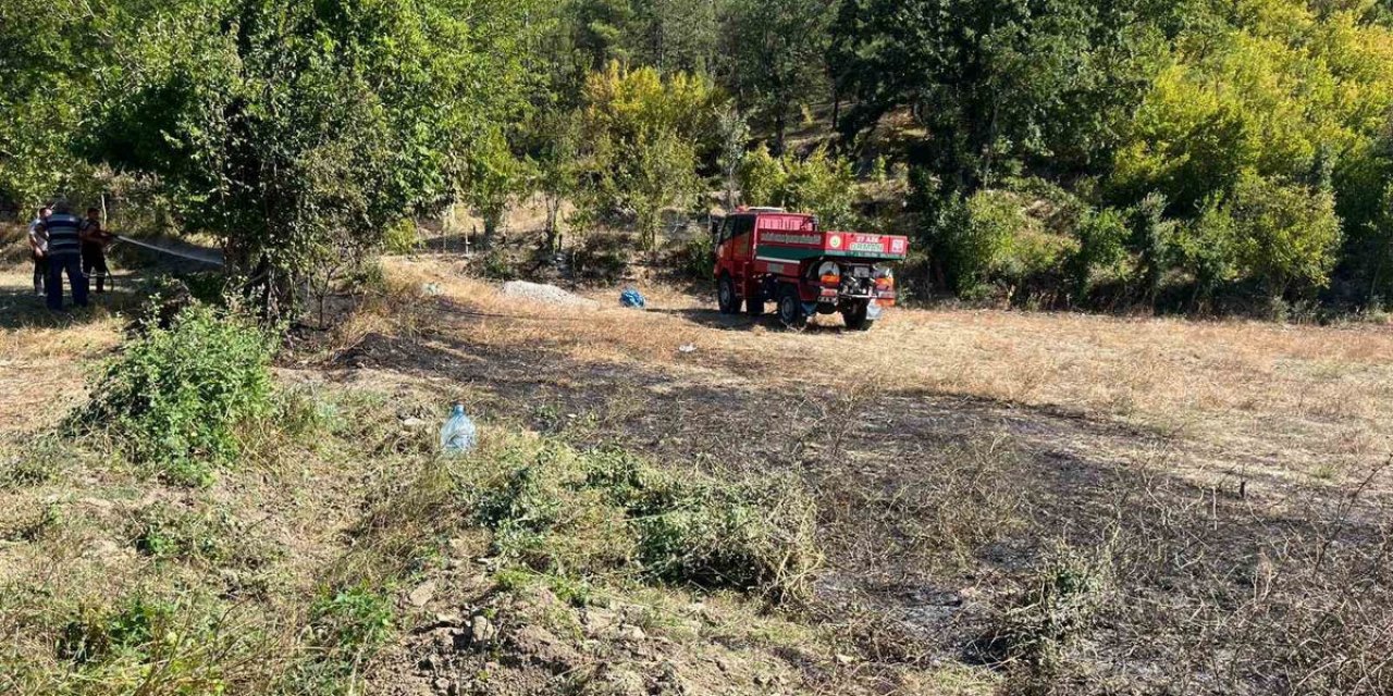 Hanönü'nde Tarlada Yangın Çıktı