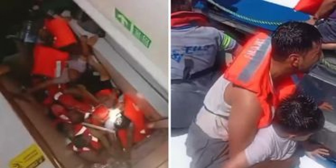 Girne'de Alabora Olan Geminin Yan Yatma Anı Kamerada