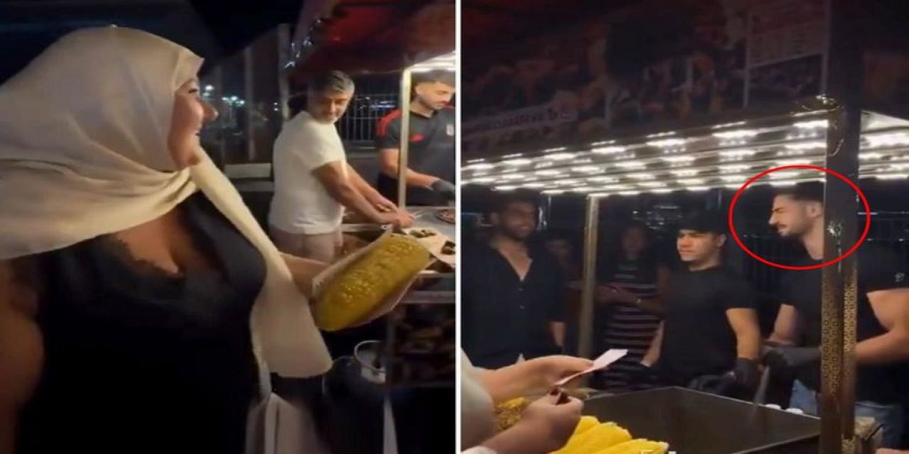 Yüz İfadesine Dikkat! 'Yakışıklı Mısırcı'yı İllallah Ettiren Kadın