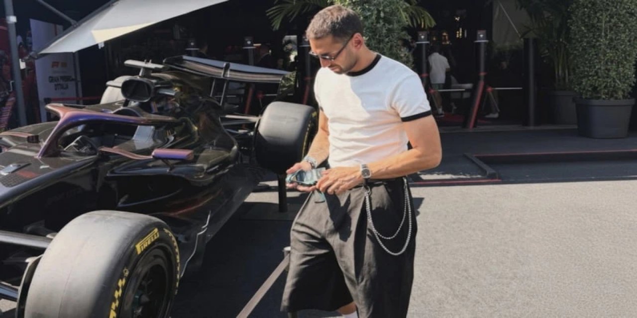 Hakan Çalhanoğlu, İlginç Kombiniyle Formula 1'i İzlemeye Gitti