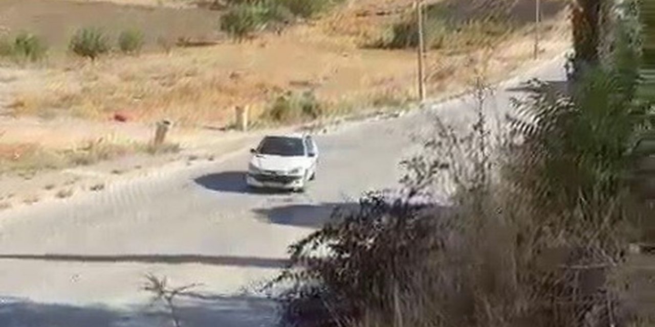 Park Halindeki Otomobil Şarampole Yuvarlandı