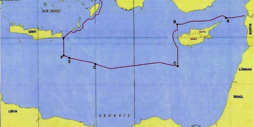 Dışişleri Bakanlığı Türkiye'nin Doğu Akdeniz'deki Kıta Sahanlığı Ve MEB Sınırlarını Paylaştı