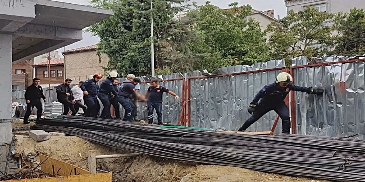 İstanbul'da İnşaat Kazası! İşçinin Boynuna Demir Saplandı