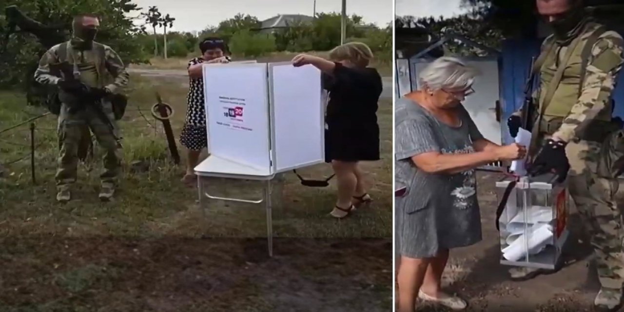 Rusya'da Silahların Gölgesinde Seçim! Sandıklar Evlerin Kapısına Götürüldü