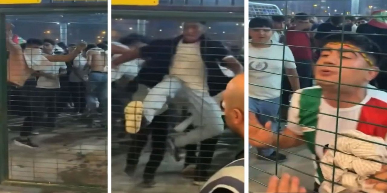 Stadyum Girişinde Skandal Görüntü! Polise Tükürdüler