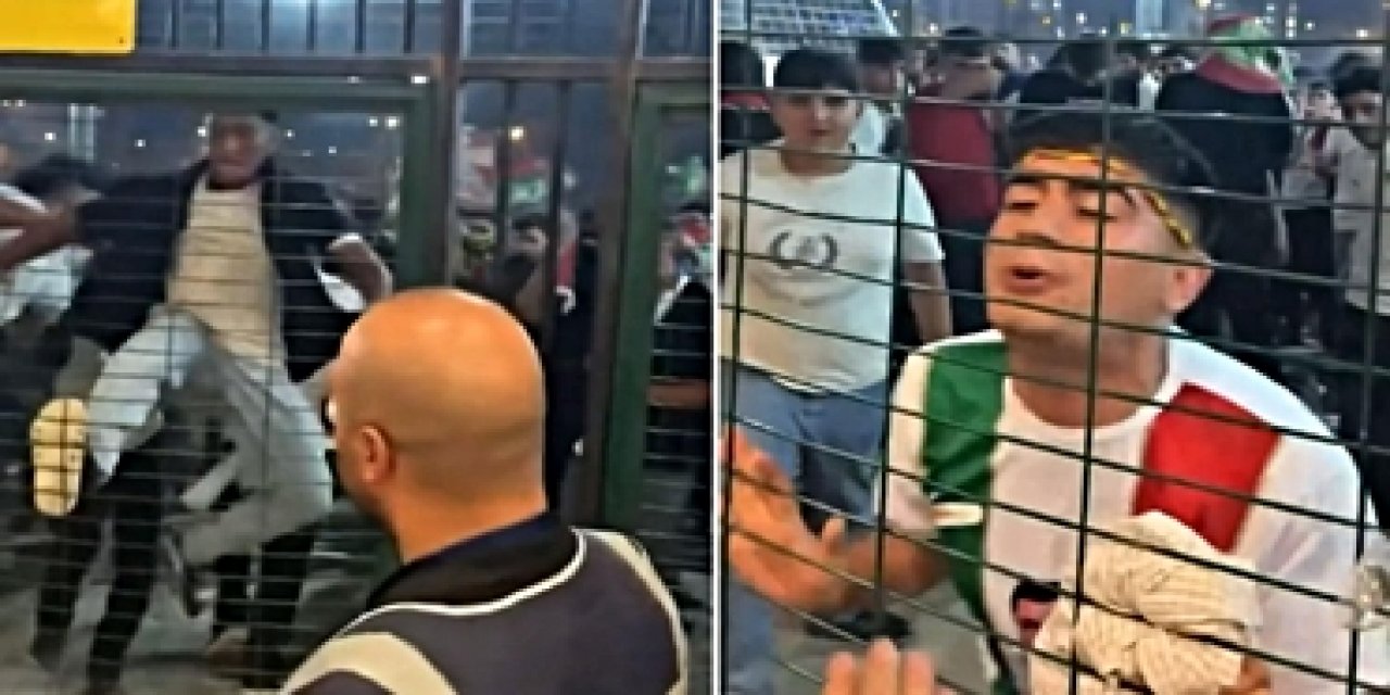 Stadyum Girişinde Skandal Görüntü! Polise Tükürdüler