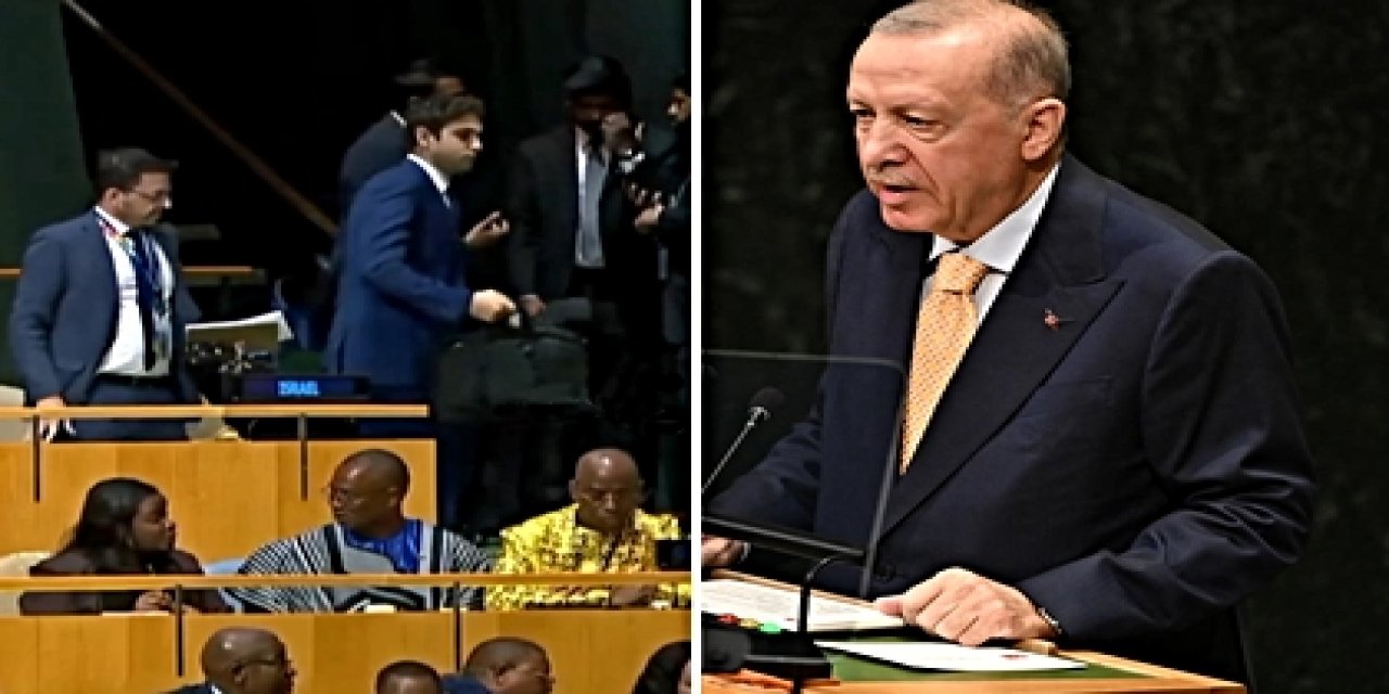 Hazmedemediler! Erdoğan Konuşurken, İsrail'in BM Temsilcisi Salondan Ayrıldı