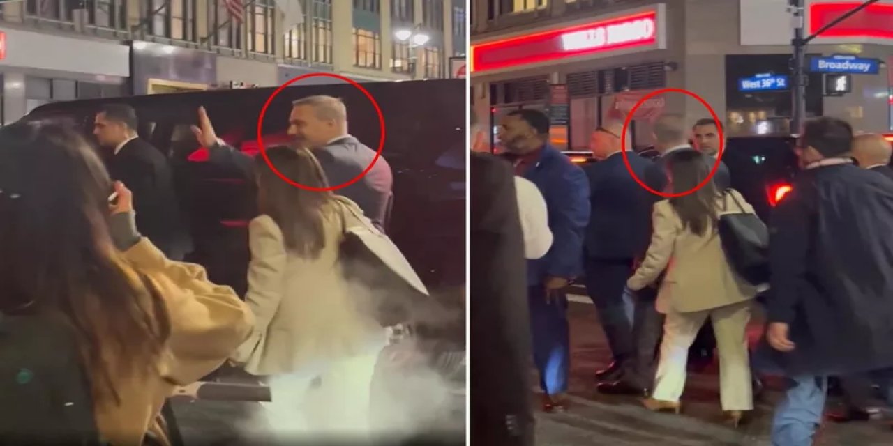 New York'ta İlginç Anlar! Yolu Kapattılar, Araçtan Hakan Fidan Çıktı