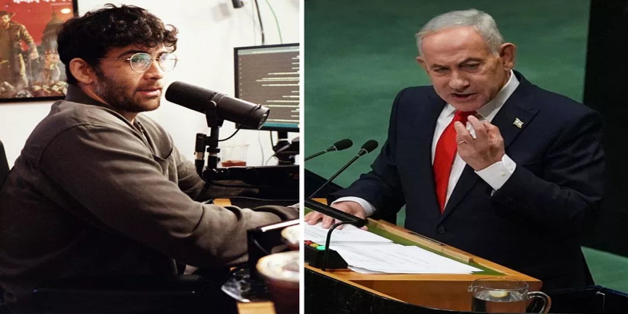 BM Genel Kurulu'nda Boş Salona Konuşan Netanyahu, Türk Kökenli Yayıncı Hasan Piker'i Hedef Aldı