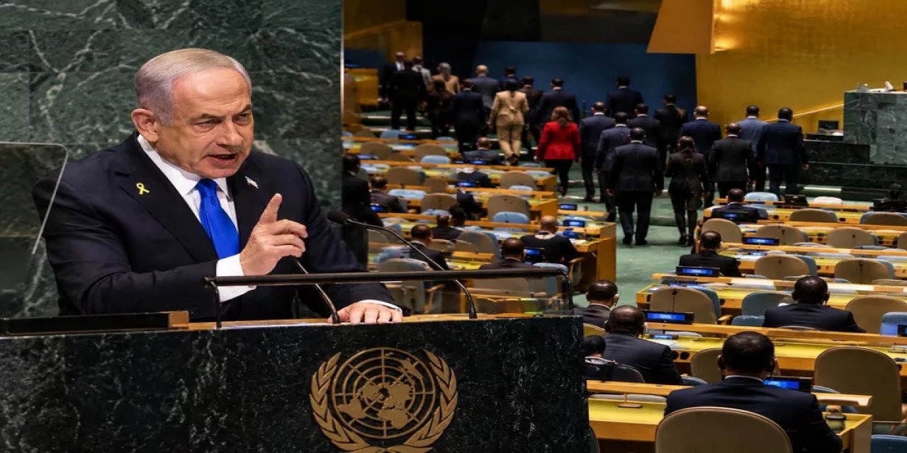 Netanyahu'ya BM'de Büyük Protesto! Salonda Kalan 5 Ülke Dikkat Çekti