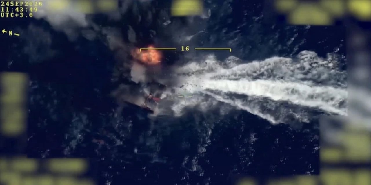 PİRANA Kamikaze İnsansız Deniz Aracı'ndan Denizkurdu-I'de Tam İsabet