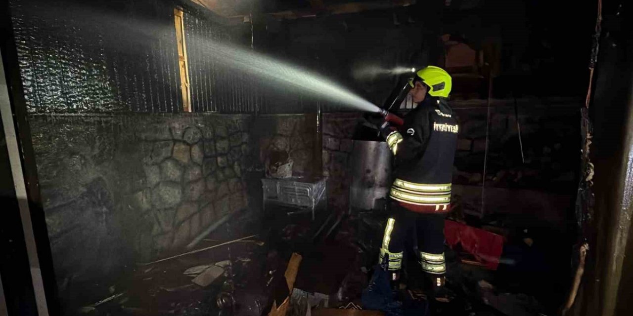 Bolu'da İkiz Villa Bahçesindeki Odunlukta Çıkan Yangın Villaya Sıçramadan Söndürüldü