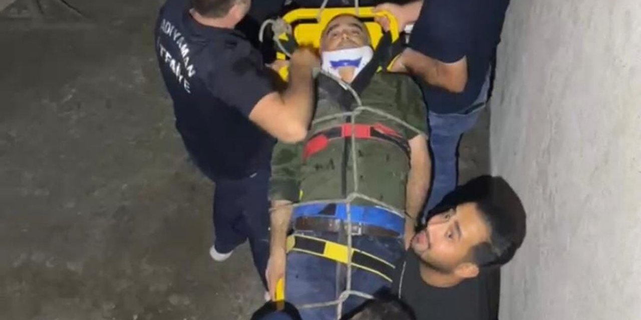 Adıyaman'da Merdiven Boşluğuna Düşen 63 Yaşındaki İnşaat Bekçisi Hastaneye Kaldırıldı