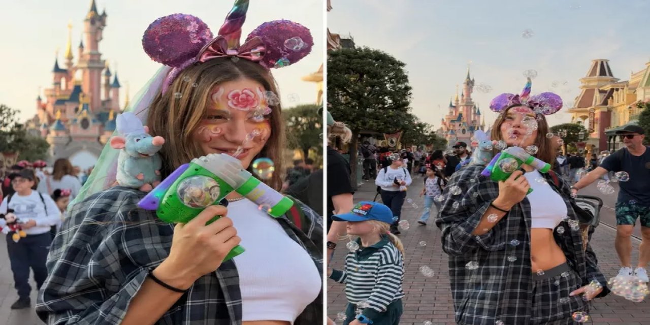 Serenay Sarıkaya Çocukluğuna Döndü! Disneyland’da Renkli Anlar