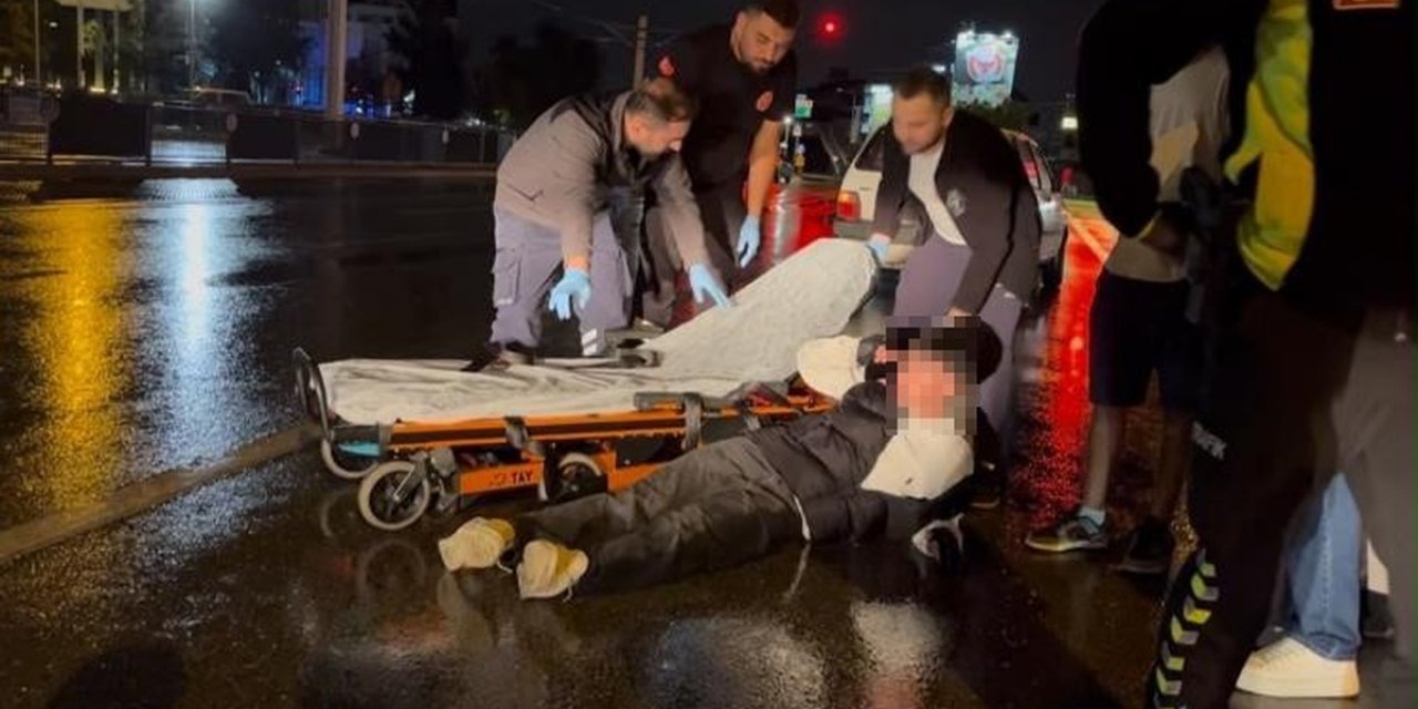 Bursa Osmangazi'de Kaygan Yolda Devrilen Motosikletin Sürücüsü Yaralandı, Durumu İyi