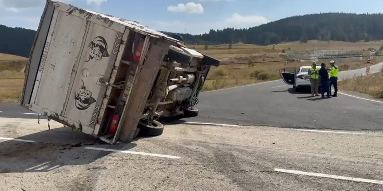 Sarıkamış'ta Kontrolden Çıkan Kamyonet Devrildi, 3 Büyükbaş Telef Oldu