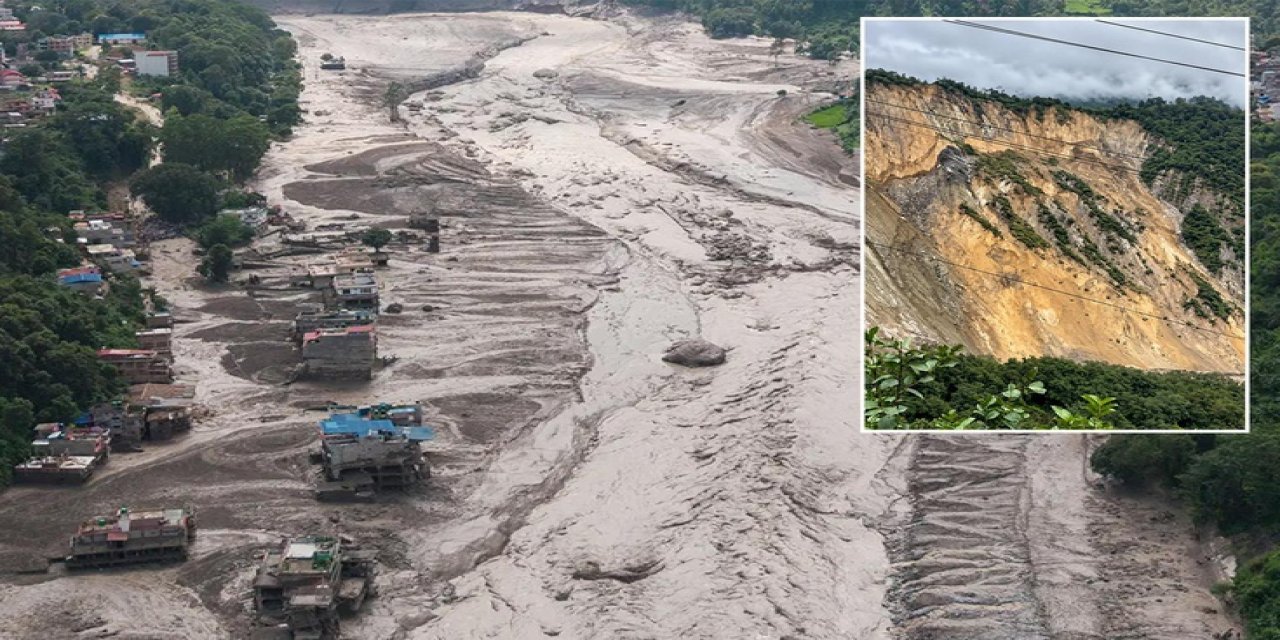 Dağın Çöktüğü An Kamerada! Nepal'de Korku Filmini Aratmayan Görüntüler