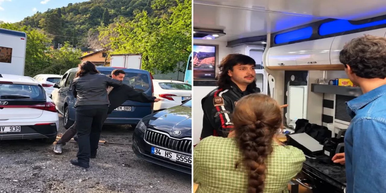 Nurgül Yeşilçay'ın Oğlu Osman Nejat, “Ömür Usta"nın Setini Bastı
