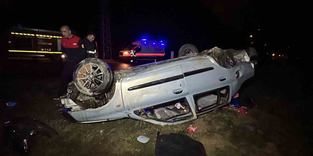 Zonguldak-Ankara Karayolunda Takla Atan Otomobildeki 2 Kişi Yaralandı