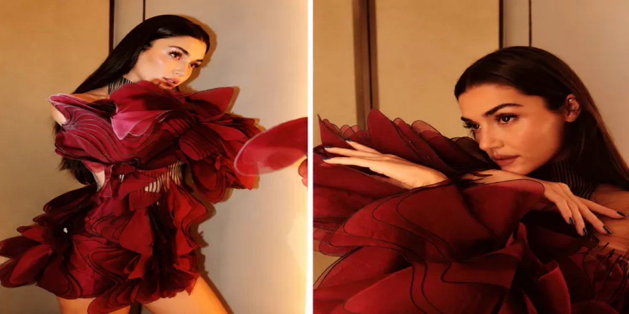 Hande Erçel Paris'te Tarzıyla Dikkat Çekti! Kırmızı-siyah Mini Elbisesi Olay Oldu